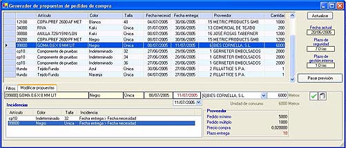 Tambien podemos acceder al generador de propuestas que automticamente nos generar los propuestas necesarias