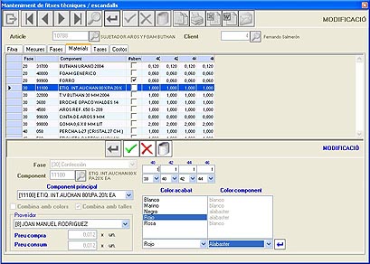 Un component pot combinar per colors, talles o fins i tot les dues coses al mateix temps